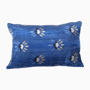 Housse de Coussin en Soie Bleue et Velours, 2010s