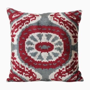 Silk Velvet Ikat Cushion Cover, 2010s