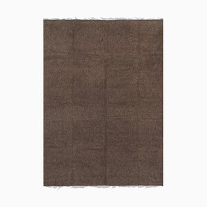 Brauner Vintage Kelim Teppich aus Kamelhaar