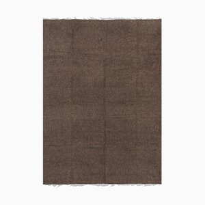 Tapis Kilim Vintage en Poils de Chameau Marron