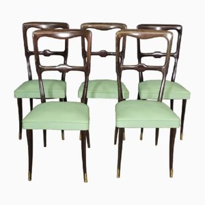 Beech Dining Chairs, 1950s, Set of 5