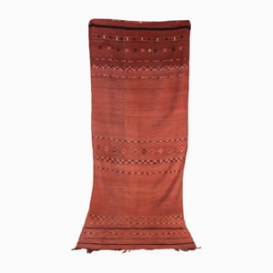 Vintage Berber Washed Red Hanbel Rug