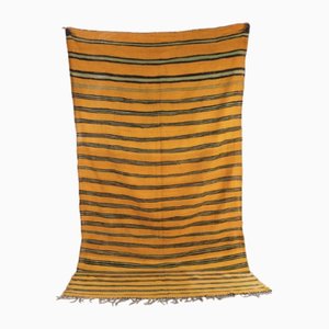 Vintage Berber Orange Stripe Hanbel Rye