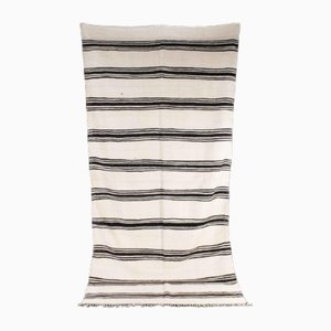 Vintage Berber Bold Monochrome Stripe Hanbel Rug
