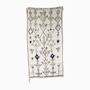 Vintage Berber Azilal Wollteppich mit natürlicher Wolle