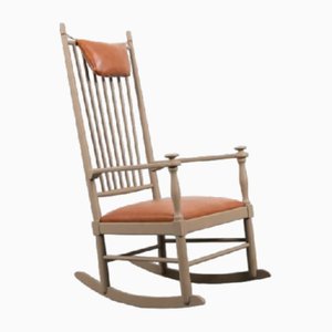 Danish Leather Rocking Chair