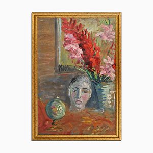 Antonio Feltrinelli, Composition, Oil on Board, 1930s, Framed