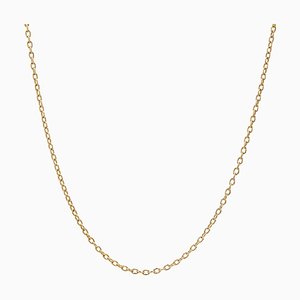18 Karat Modern French Yellow Gold Convict Mesh Chain Necklace