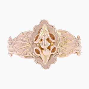 18 Karat 19th Century French Rose Gold Feeling Ring