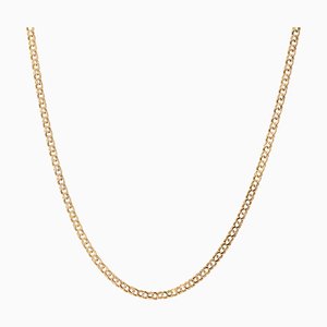 Collar de cadena de malla Jaseron doble de oro rosa de 18 quilates, siglo XX