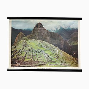 Póster fotográfico de la ciudad Inca de Macchu Picchu, años 70