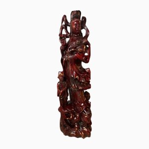 Handgeschnitzte chinesische Vintage Statue