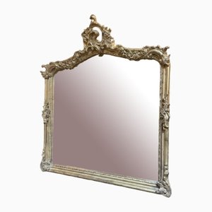 Viktorianischer Spiegel mit vergoldetem Holzrahmen