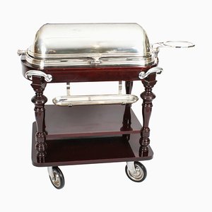 Mid-Century Silver-Plated Roast Beef Trolley, 1950s