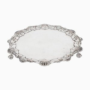 Antique George III Sheffield Salver Tray, 1780s