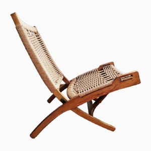 Mid-Century Folding Rope Chair, 1950s
