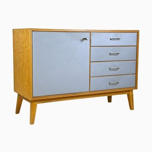 Mid-Century Commode or Chest of Drawers with Powder Blue Fronts, Austria, 1960s