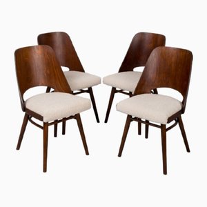 Vintage Model 514 Dining Chairs by Radomir Hofman for Ton, 1960s, Set of 4
