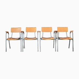 Set of Industrial Desk Chairs by Caloi, Italy0