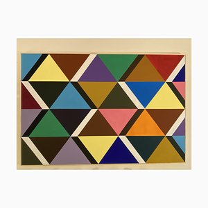 Visentin Gianfranco, Composición abstracta, 1980, Óleo sobre lienzo