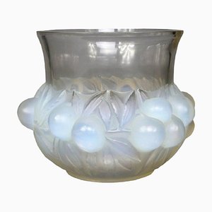 Opalescent Plums Vase by René Lalique, 1989