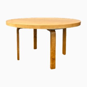 Round Dining Table with One Leaf by Alvar Aalto for Artek, 1940s