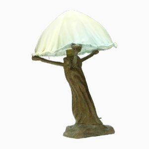 Lámpara de mesa antroposófica de Bernhard Weyrather, años 20