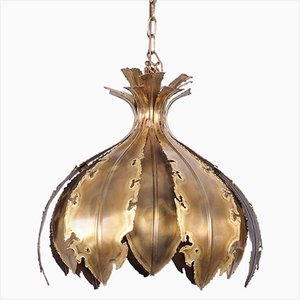 Onion Hanging Lamp in Brass by Svend Aage Holm Sørensen for Holm Sørensen & Co, 1960s