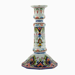 French Clay Candlestick from Rouen