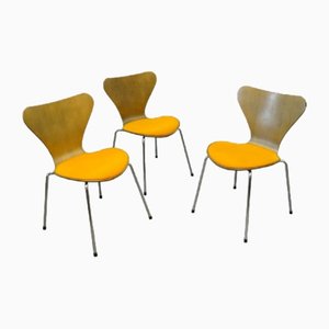 Chaises de Salle à Manger Vintage par Arne Jacobsen pour Fritz Hansen, Set de 3