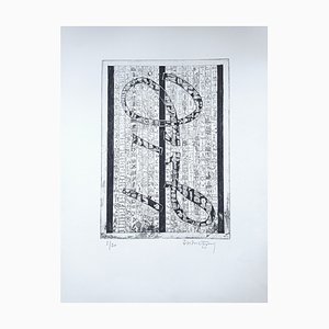 Isidore Isou, Composition Lettriste, 1980s, Gravure à l'Eau-Forte