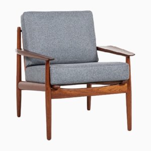 Poltrona danesa Mid-Century de teca atribuida a Arne Vodder para Glostrup, años 60