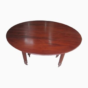 Adjustable Round Dining Table in Mahogany, 1890s