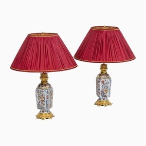 Porcelain Table Lamps attributed to Imari, 1880s, Set of 2