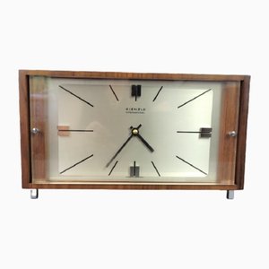 German Table Clock in Silver from Kienzle International, 1950s