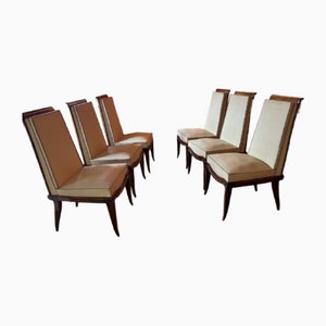 Art Deco Chairs by Jules Leleu for Maison Leleu, 1940s, Set of 6