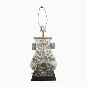 Handbemalte Tischlampe aus Keramik von Paterna Majolica Dart, 1970er