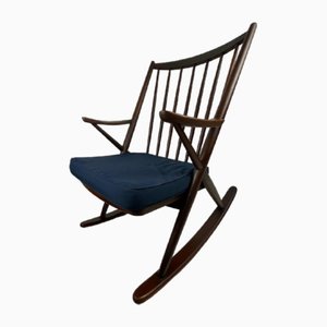 Rocking Chair #182 Vintage en Teck attribué à Frank Reenskaug pour Bramin, 1960s