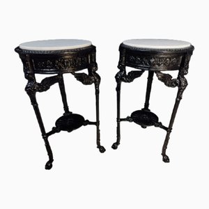 19th Century Cast Iron Side Tables, 1890s, Set of 2