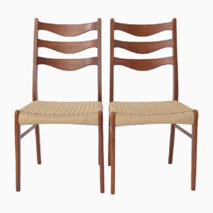 Sedie vintage in teak di Arne Wahl Iversen, anni '60, set di 2