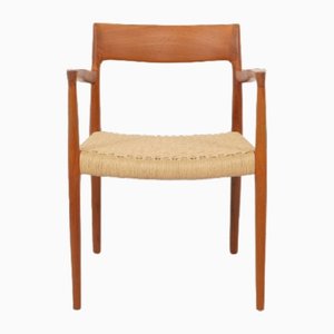Danish Model Nr. 57 Dining Chair with Cord Seat by Niels Otto Møller for J.L. Møllers