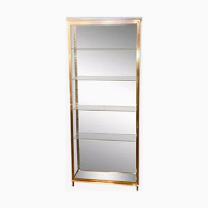 Vintage Store Display Cabinet in Brass, 1940s