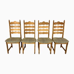 Vinatge Oak Dining Chairs by Henning Kjaernulf, 1960s, Set of 4