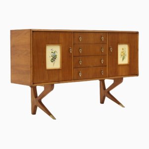 Sideboard with Brass Handles, 1950s