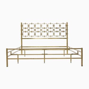 Brass Double Bed Frame by Luciano Frigerio from Frigerio Paolo & C.