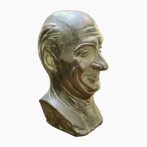Manly Caricature in Bronze von Luigi Froni, 1959