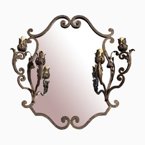 Espejo de hierro forjado, años 40