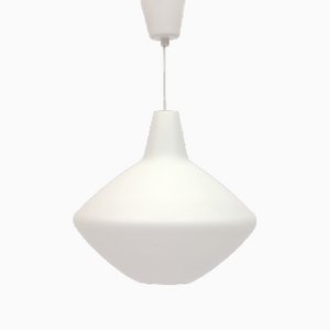 Lampada da soffitto in vetro opalino di Lisa Johansson-Pape per Asea, anni '50