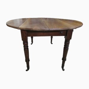 Walnut Shutters Round Table, 1890s