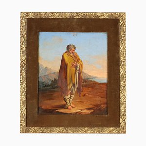 Beggar, Oil on Canvas, Framed